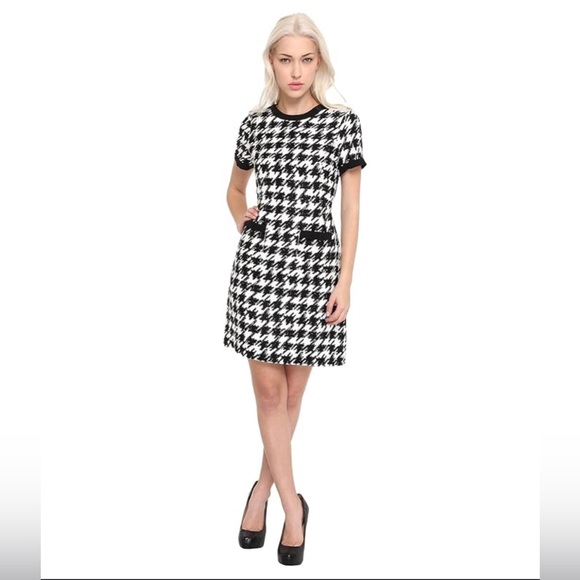 Kate Spade houndstooth sheath black
& white dress size 14 - Picture 1 of 6